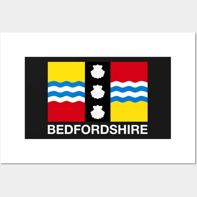 Bedfordshire County Flag, England. Wall Art by CityNoir